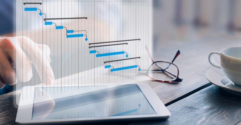 Project,Manager,Updating,Progress,And,Deliverables,Milestones,Schedule,On,Gantt
